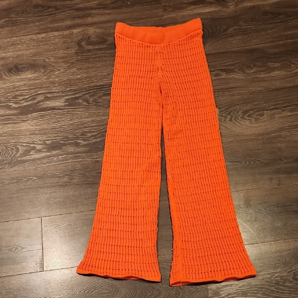 ❤️ ZARA HIGH RISE WIDE LEG KNIT SWEATER PANTS, SMALL - Picture 7 of 14